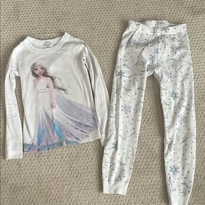 Frozen II Themed Kids Pajamas - White by Hanna Andersson